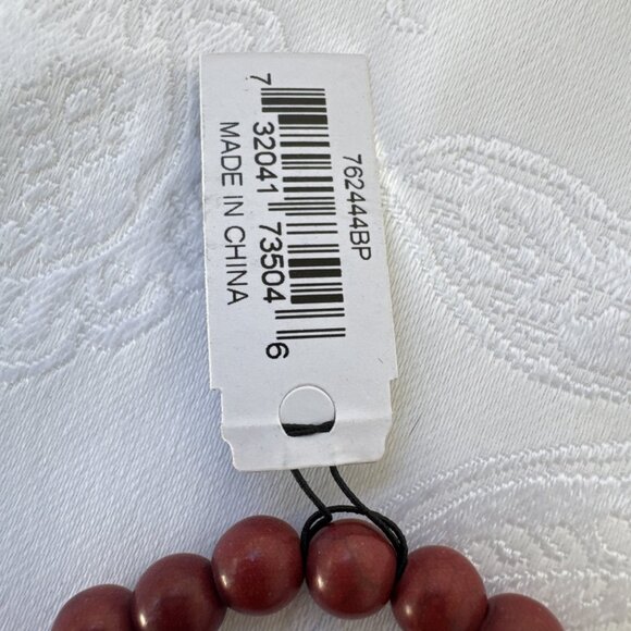 Madison Tyler Dark Orange Stretch Stackable Beaded Bracelet NWT - Picture 6 of 7